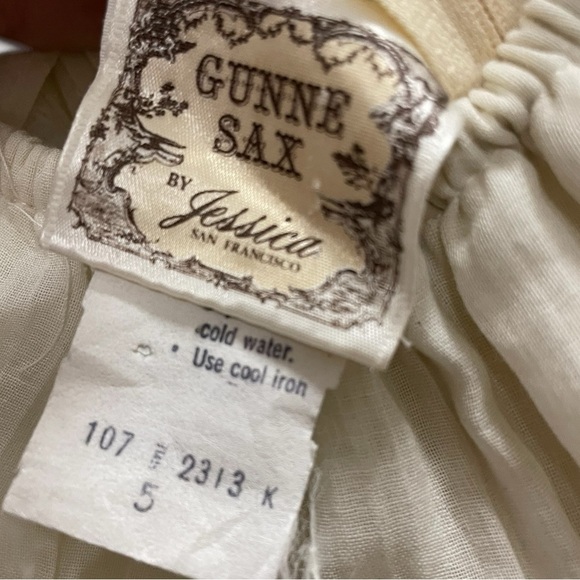 Vintage GUNNE SAX Ruffle Lace Maxi Dress Size 5 - Picture 15 of 16